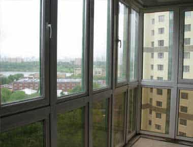 Теплое французское остекление
